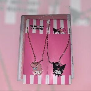 💕 New My Melody & Kuromi (Sanrio x BioWorld) Necklace Set BFF Necklace Set💕